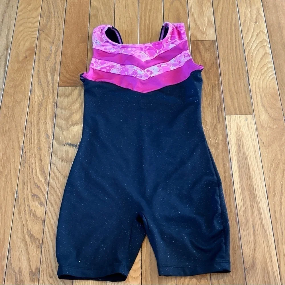 3 Balera Freestyle Little Stars Leotard Biketard Child Small CS Black Blue Pink